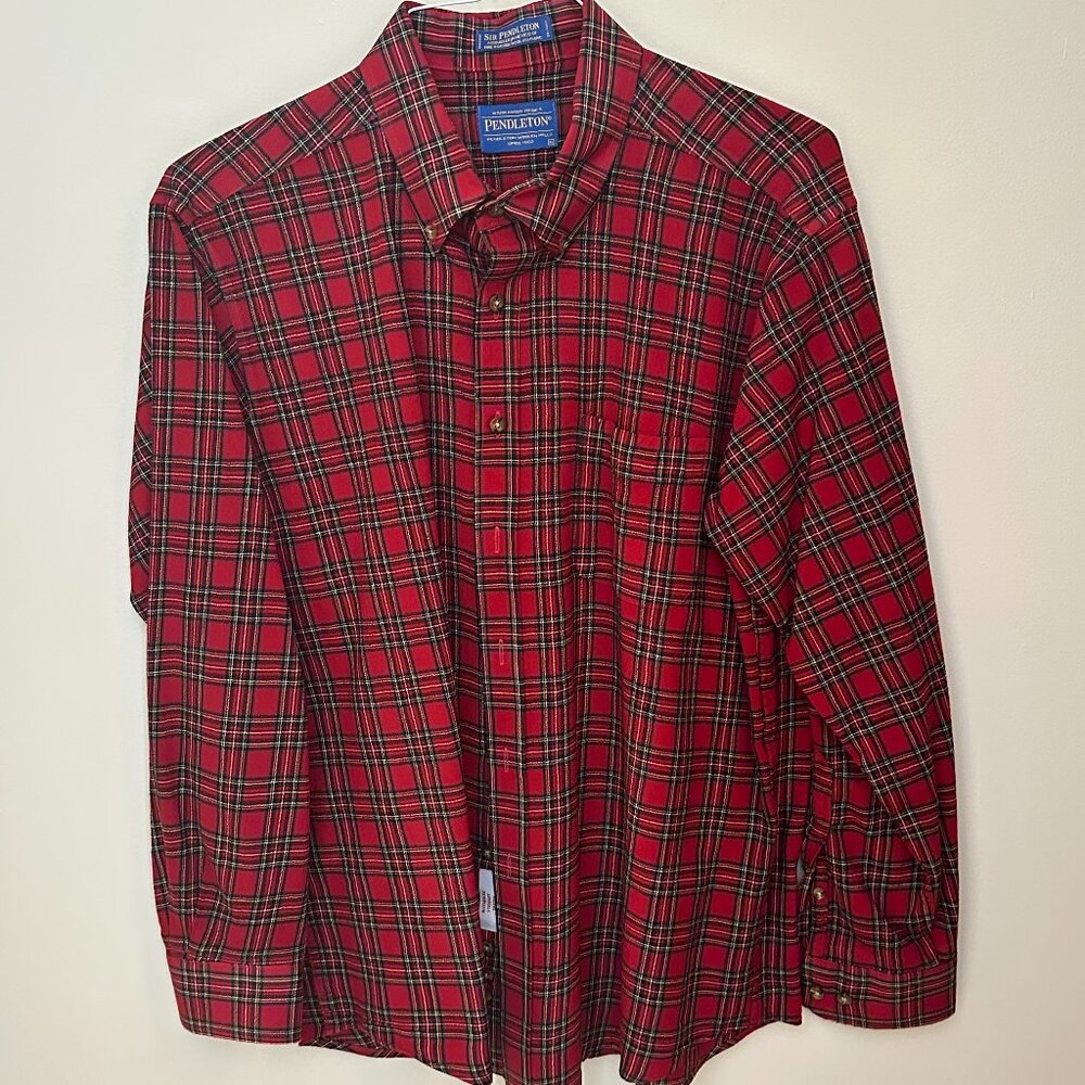 Pendleton Fine Worsted Wool Button Down Shirt - image 1
